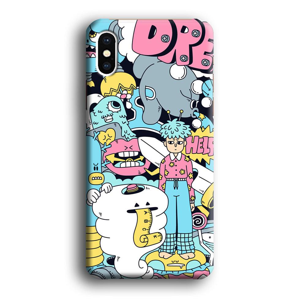 Doodle Dreams iPhone X Case-Oxvistore