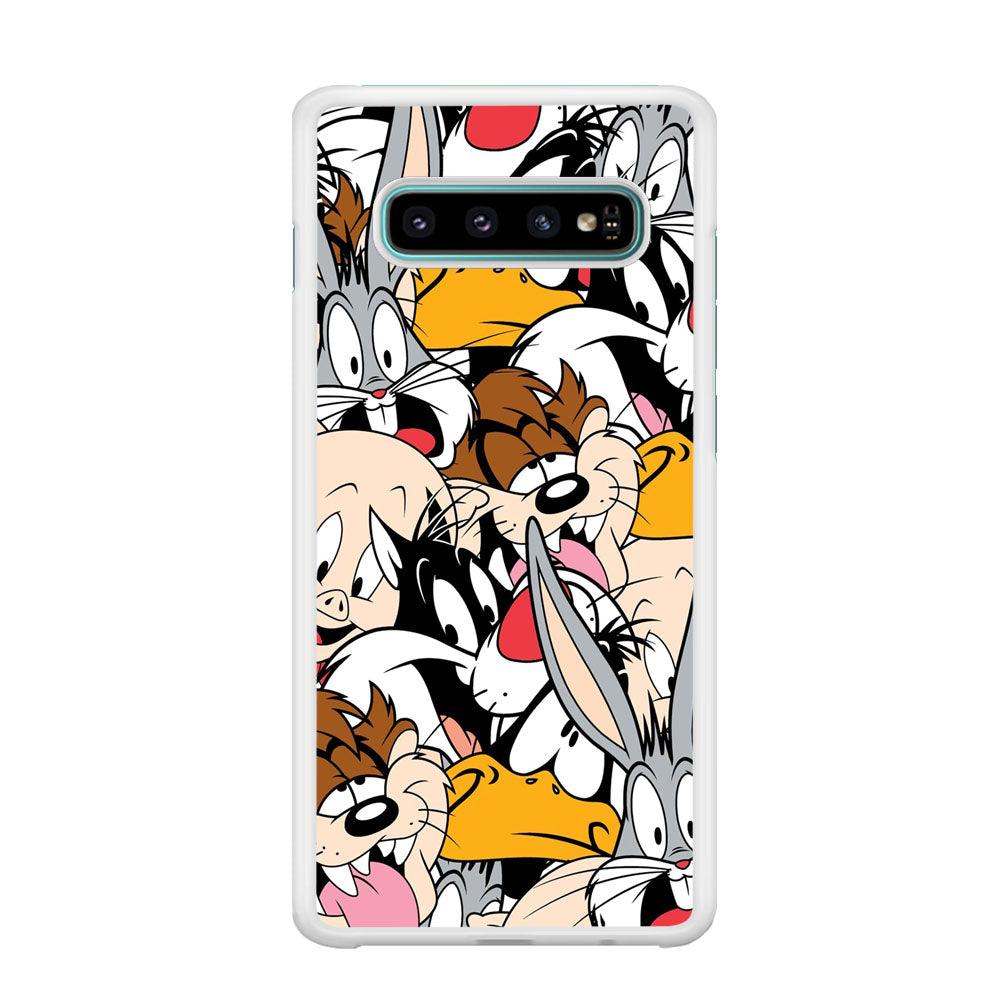 Doodle Looney Tunes Stars Samsung Galaxy S10 Plus Case-Oxvistore