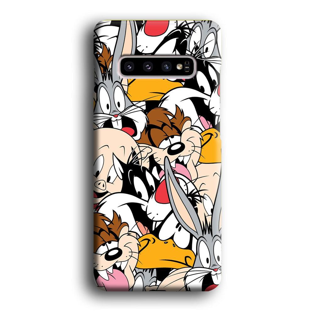 Doodle Looney Tunes Stars Samsung Galaxy S10 Case-Oxvistore