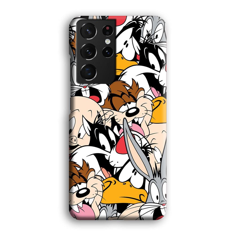 Doodle Looney Tunes Stars Samsung Galaxy S21 Ultra Case-Oxvistore