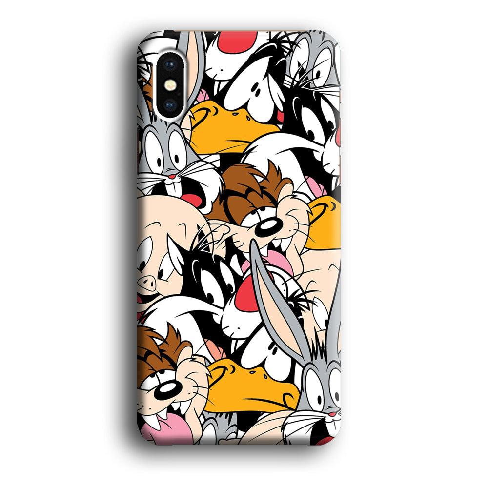 Doodle Looney Tunes Stars iPhone X Case-Oxvistore