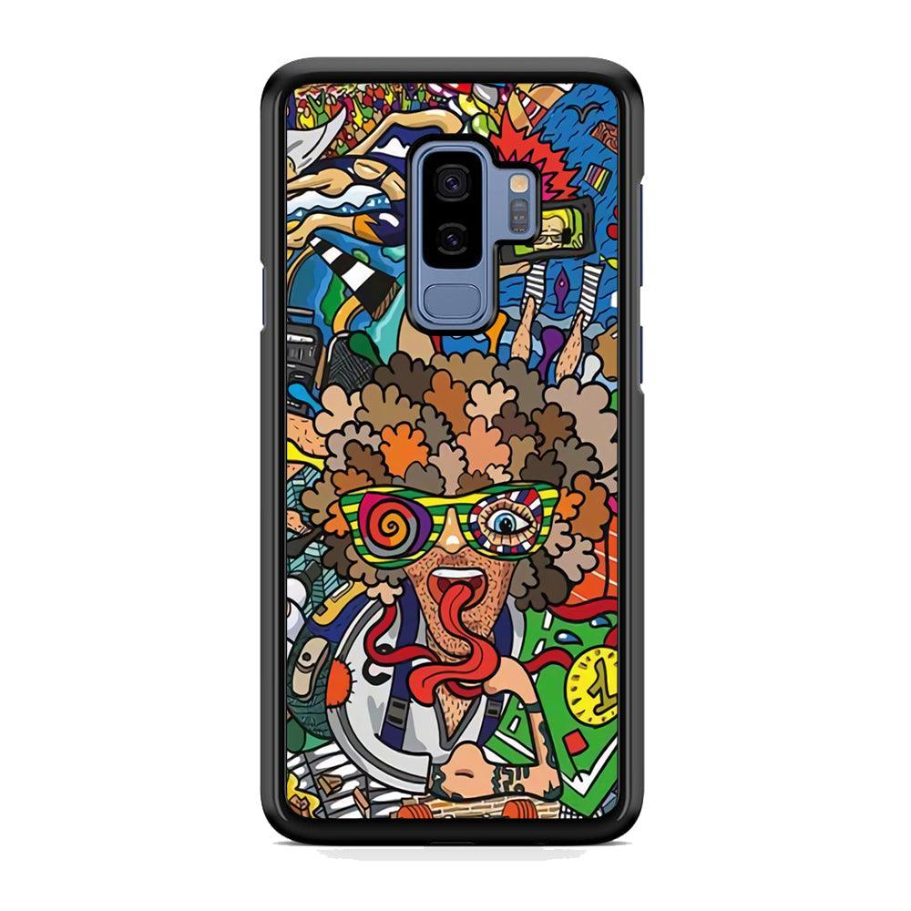 Doodle Olimpyc Sport Samsung Galaxy S9 Plus Case-Rubber Black (2D Case)-Oxvistore