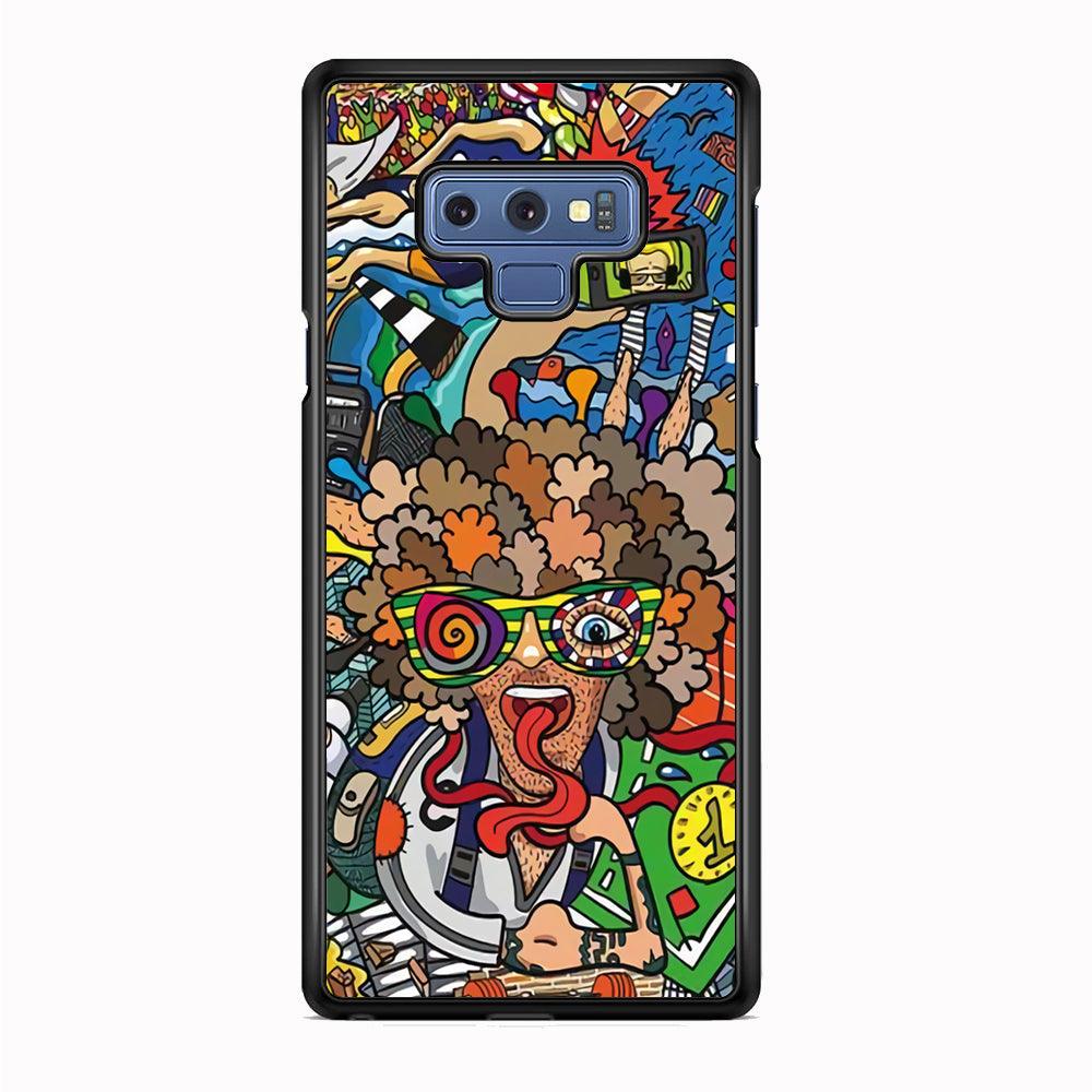 Doodle Olimpyc Sport Samsung Galaxy Note 9 Case-Rubber Black (2D Case)-Oxvistore