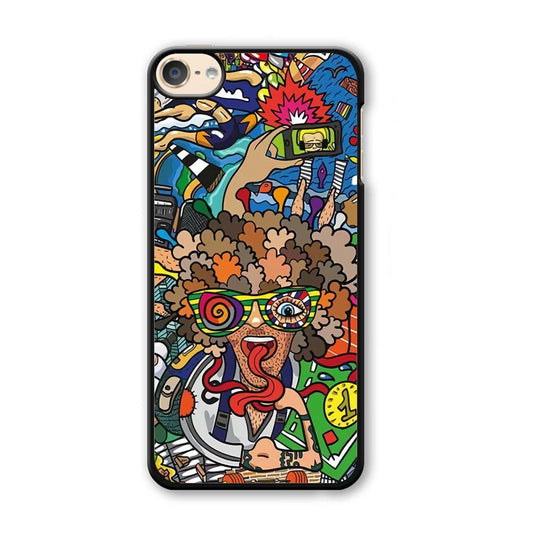 Doodle Olimpyc Sport iPod Touch 6 Case-Plastic Black (2D Case)-Oxvistore