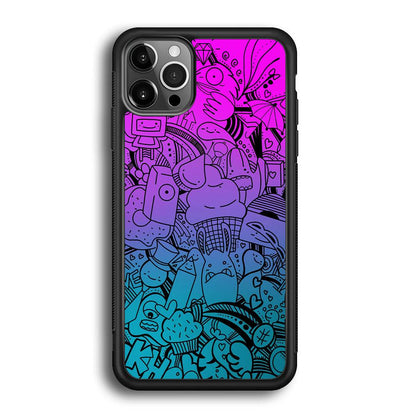 Doodle Twilight Cartoon iPhone 12 Pro Max Case-Oxvistore