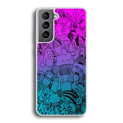 Doodle Twilight Cartoon Samsung Galaxy S21 Case-Oxvistore