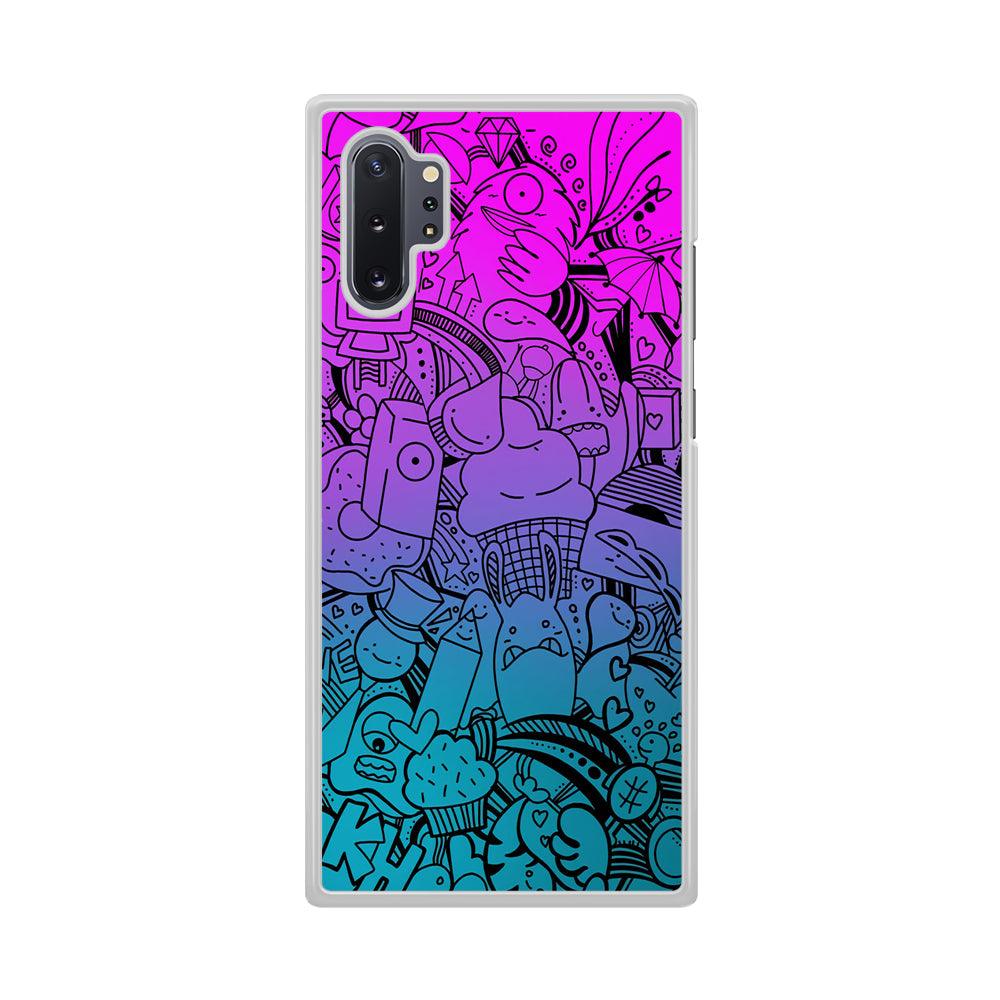 Doodle Twilight Cartoon Samsung Galaxy Note 10 Plus Case-Oxvistore