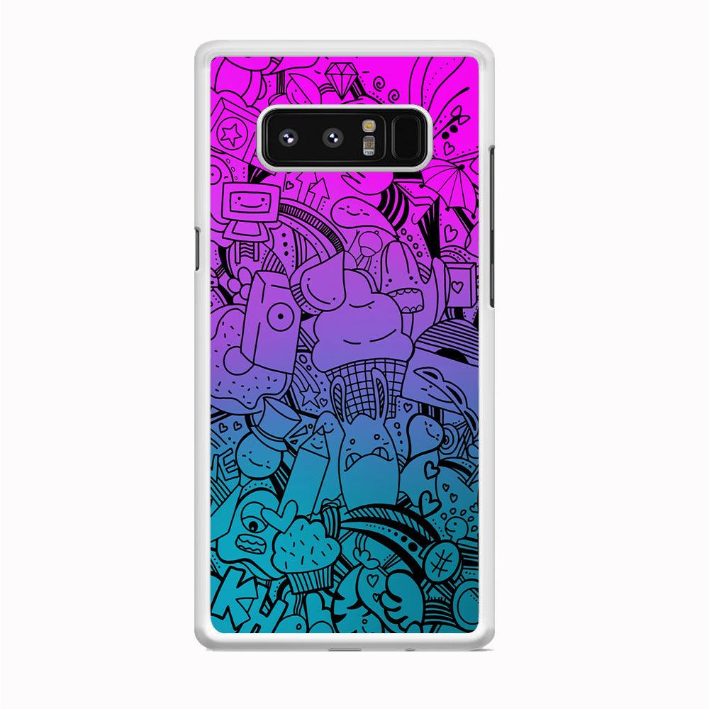 Doodle Twilight Cartoon Samsung Galaxy Note 8 Case-Oxvistore