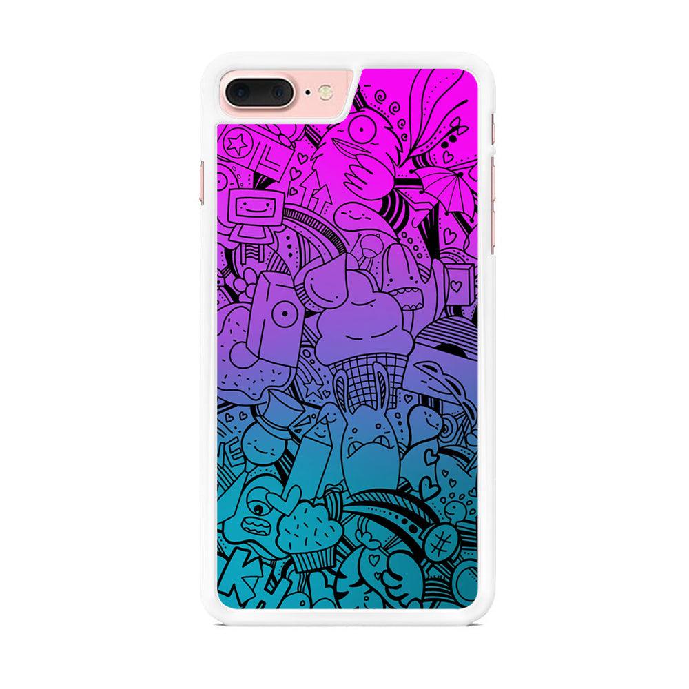 Doodle Twilight Cartoon iPhone 7 Plus Case-Oxvistore