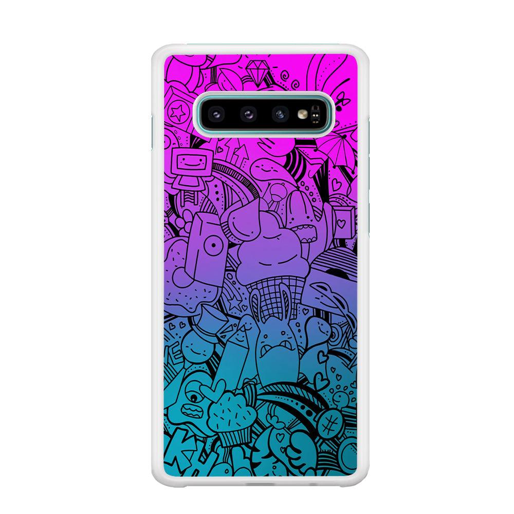 Doodle Twilight Cartoon Samsung Galaxy S10 Plus Case-Oxvistore