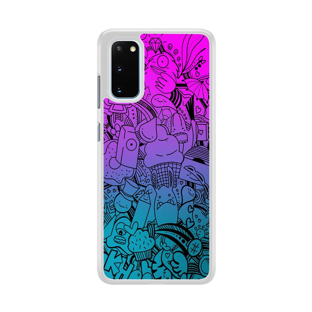 Doodle Twilight Cartoon Samsung Galaxy S20 Case-Oxvistore