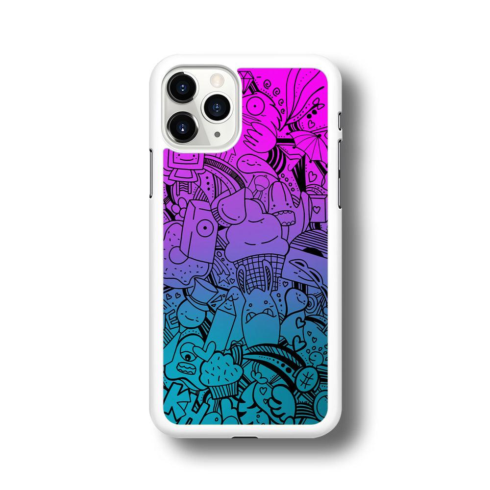 Doodle Twilight Cartoon iPhone 11 Pro Case-Oxvistore