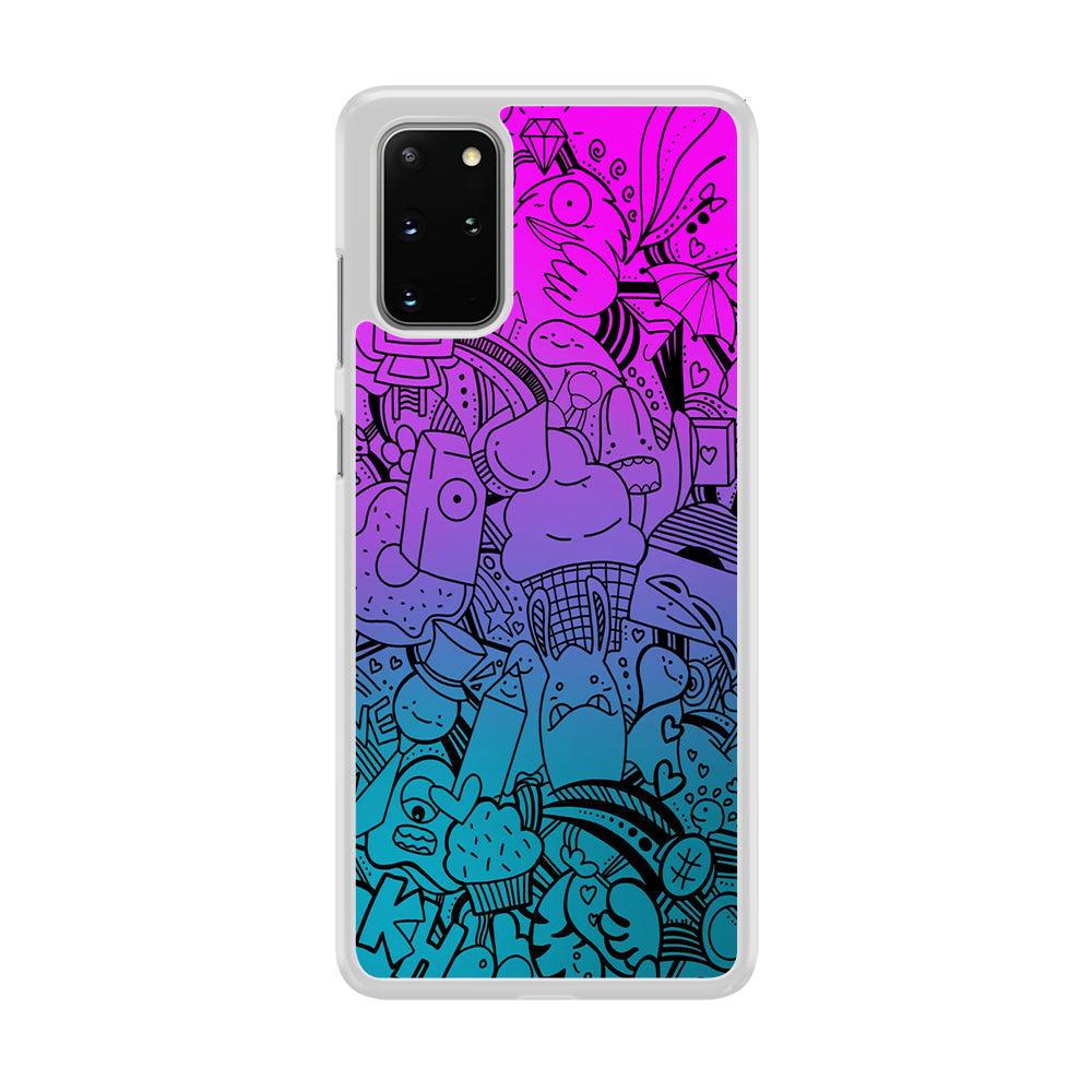 Doodle Twilight Cartoon Samsung Galaxy S20 Plus Case-Oxvistore