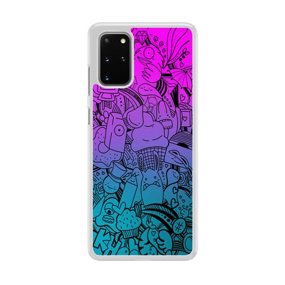 Doodle Twilight Cartoon Samsung Galaxy S20 Plus Case-Oxvistore