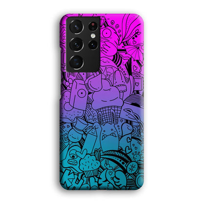 Doodle Twilight Cartoon Samsung Galaxy S21 Ultra Case-Oxvistore