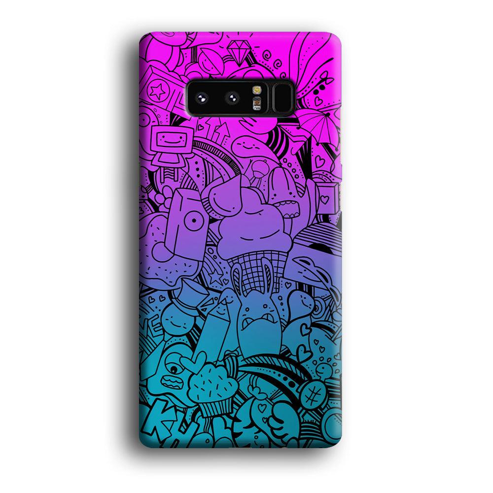 Doodle Twilight Cartoon Samsung Galaxy Note 8 Case-Oxvistore