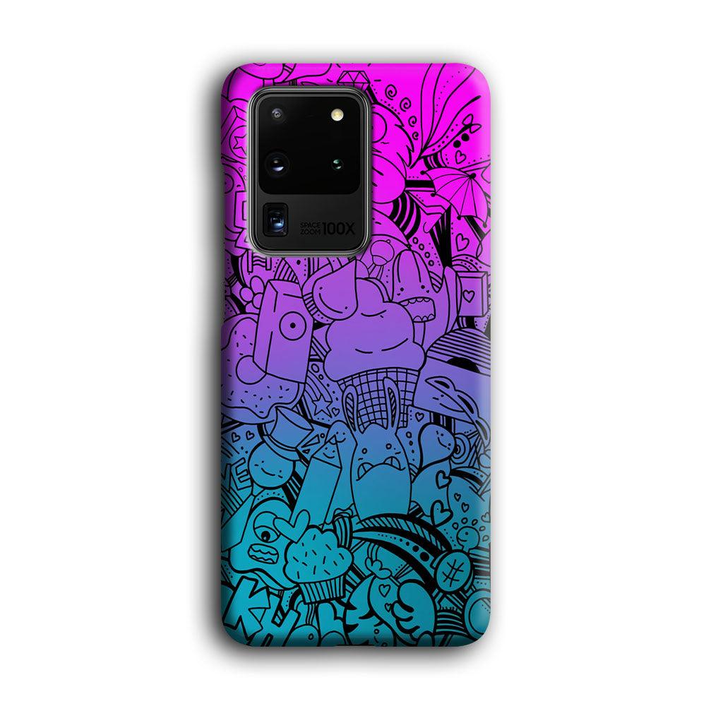 Doodle Twilight Cartoon Samsung Galaxy S20 Ultra Case-Oxvistore