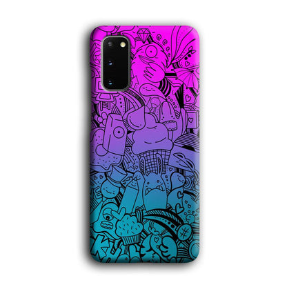 Doodle Twilight Cartoon Samsung Galaxy S20 Case-Oxvistore