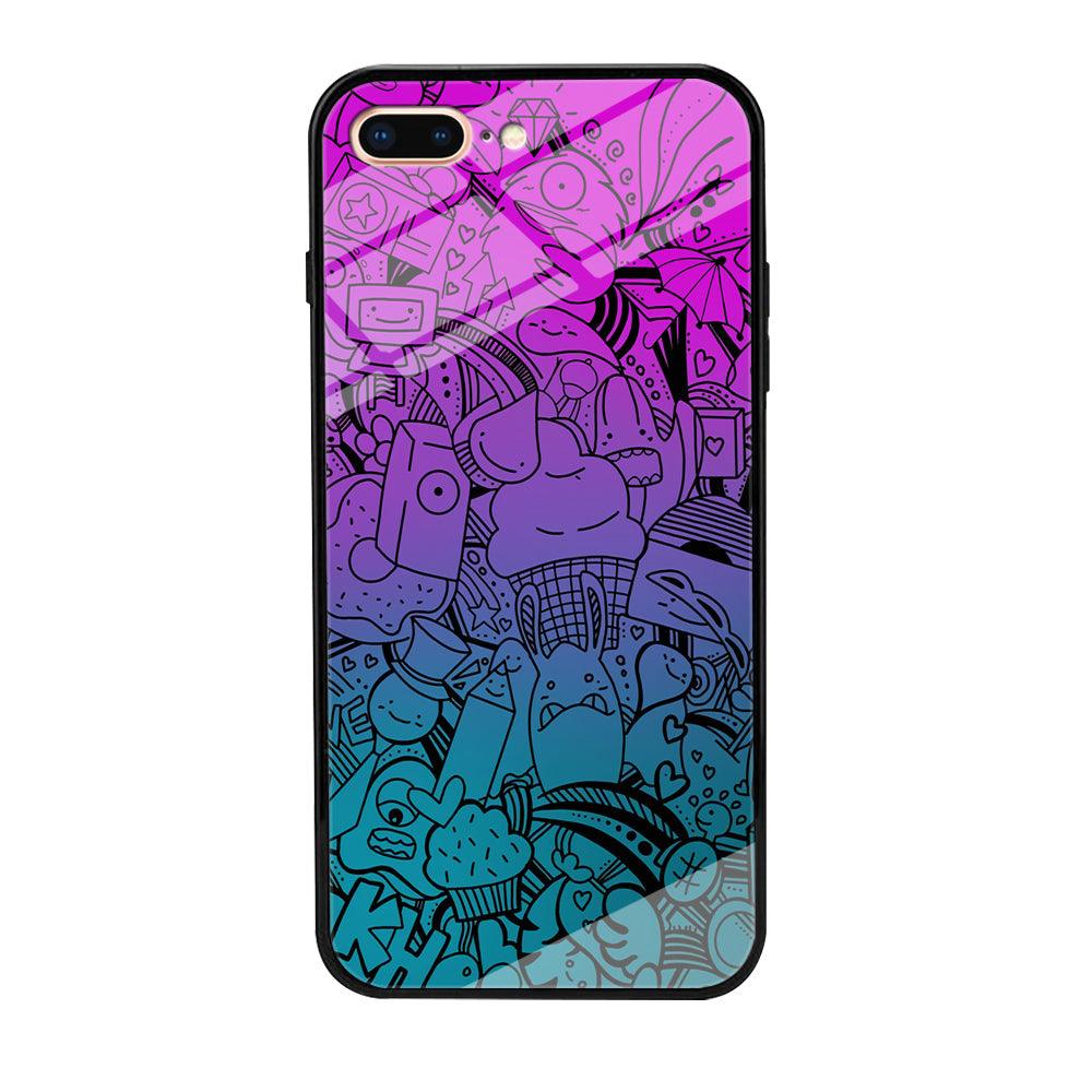 Doodle Twilight Cartoon iPhone 7 Plus Case-Oxvistore