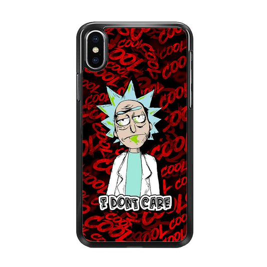 Dr Sanchez Stay Cool and Don't Care iPhone XS MAX Case-Rubber Black (2D Case)-Oxvistore