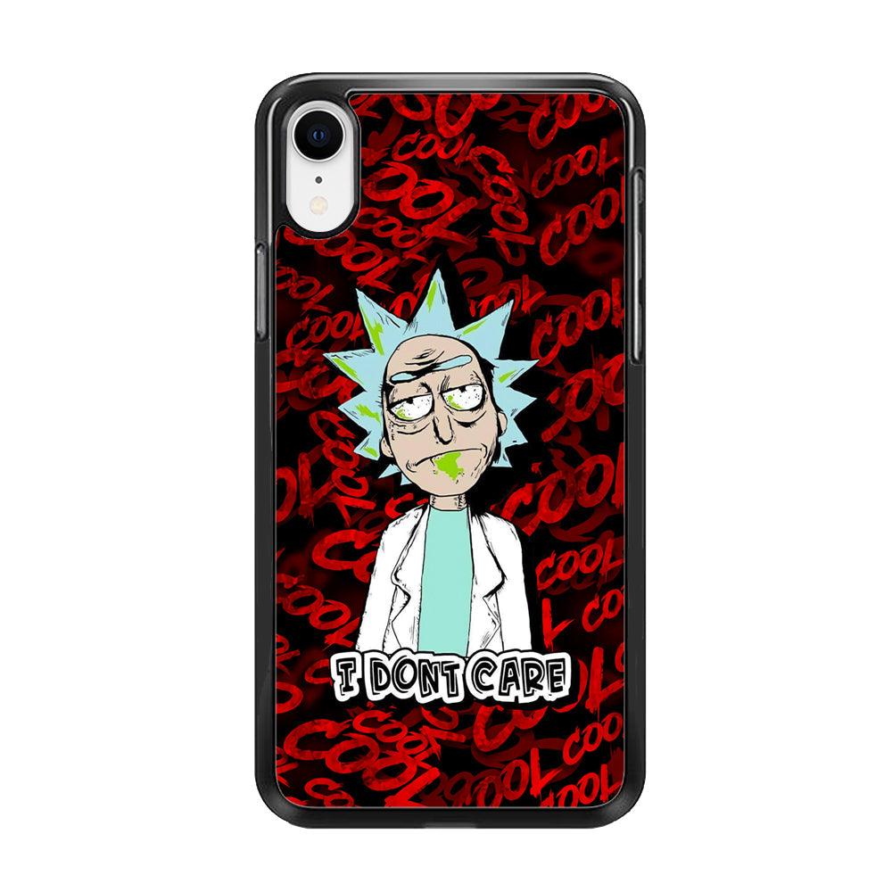 Dr Sanchez Stay Cool and Don't Care iPhone XR Case-Rubber Black (2D Case)-Oxvistore