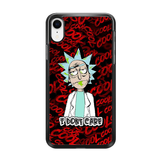 Dr Sanchez Stay Cool and Don't Care iPhone XR Case-Rubber Black (2D Case)-Oxvistore