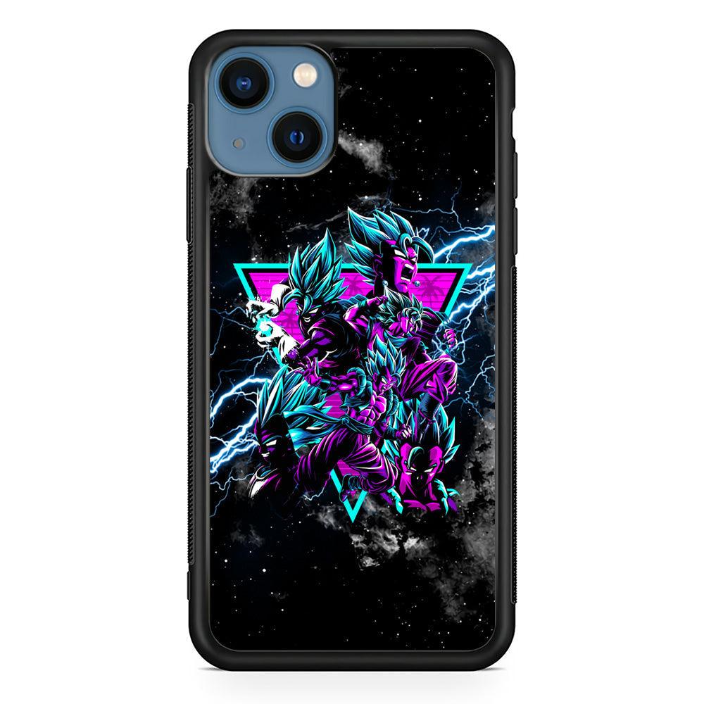 Dragon Ball Triangle of Force iPhone 15 Plus Case-Rubber Black (2D Case)-Oxvistore