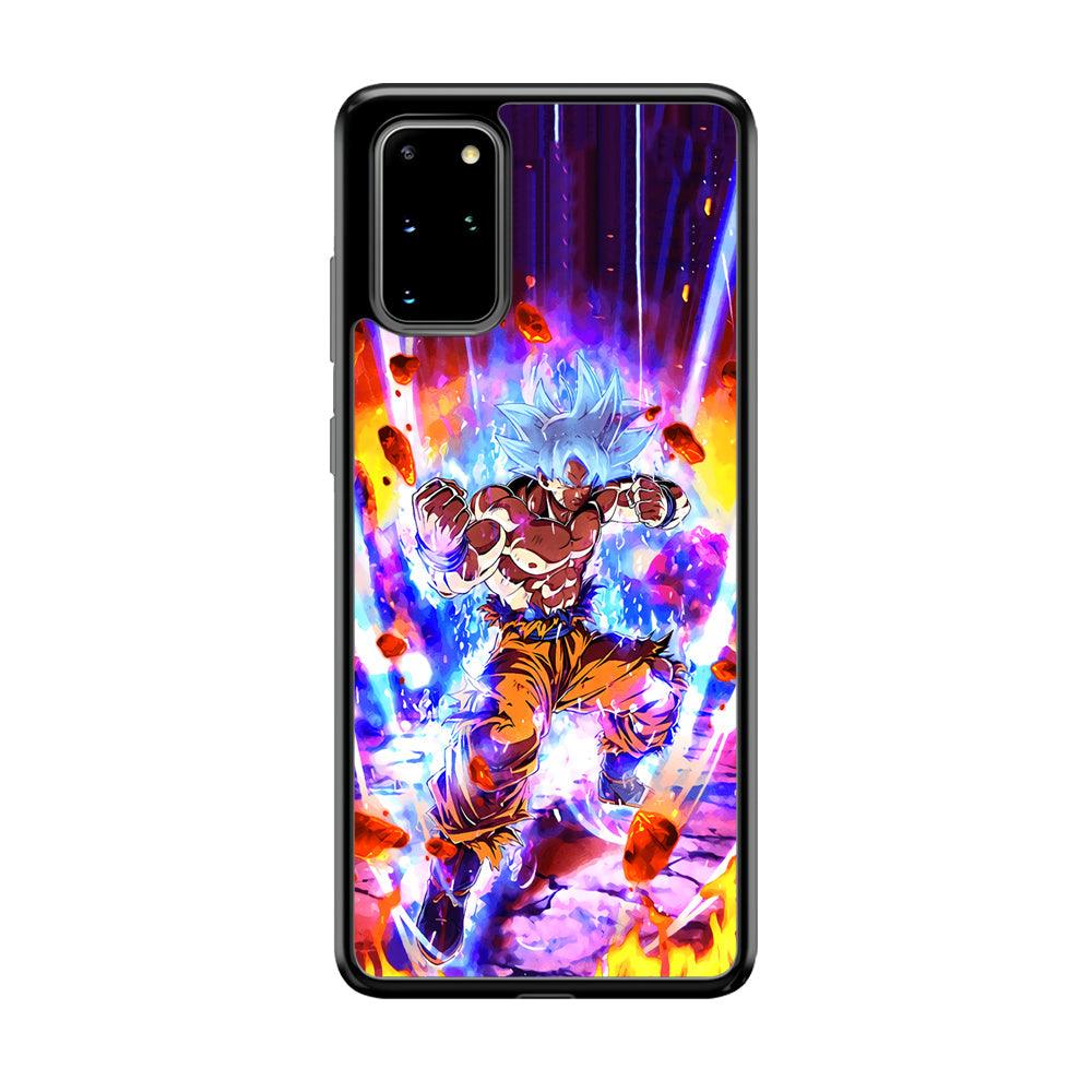 Dragon Ball Z Break The Ground Samsung Galaxy S20 Plus Case-Rubber Black (2D Case)-Oxvistore