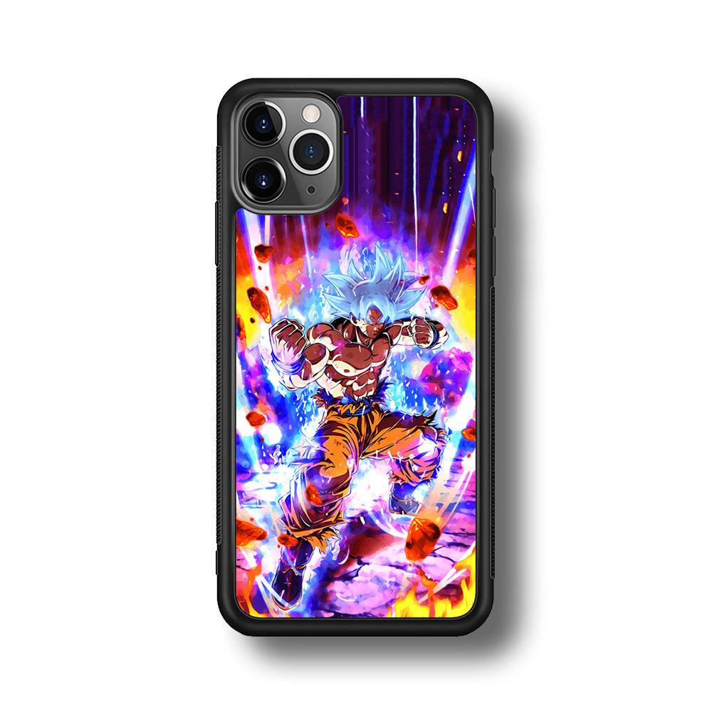 Dragon Ball Z Break The Ground iPhone 11 Pro Case-Rubber Black (2D Case)-Oxvistore