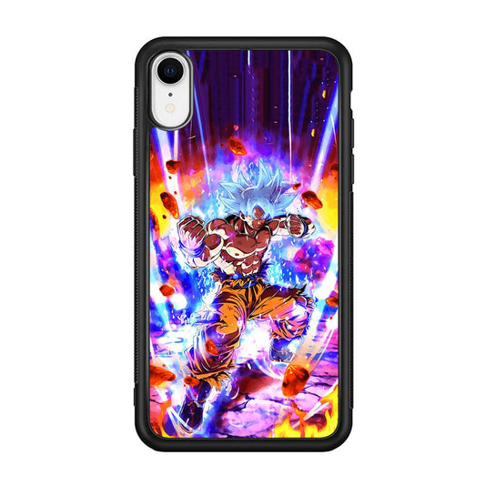 Dragon Ball Z Break The Ground iPhone XR Case-Rubber Black (2D Case)-Oxvistore