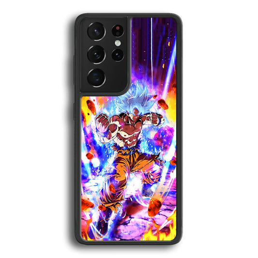 Dragon Ball Z Break The Ground Samsung Galaxy S23 Ultra Case-Rubber Black (2D Case)-Oxvistore