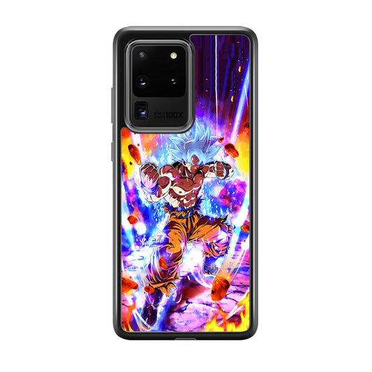 Dragon Ball Z Break The Ground Samsung Galaxy S20 Ultra Case-Rubber Black (2D Case)-Oxvistore