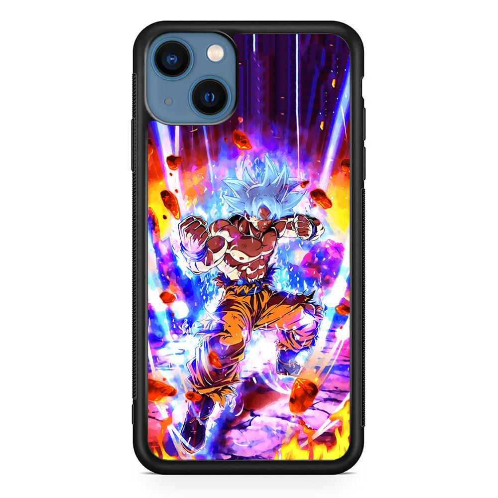 Dragon Ball Z Break The Ground iPhone 14 Plus Case-Rubber Black (2D Case)-Oxvistore