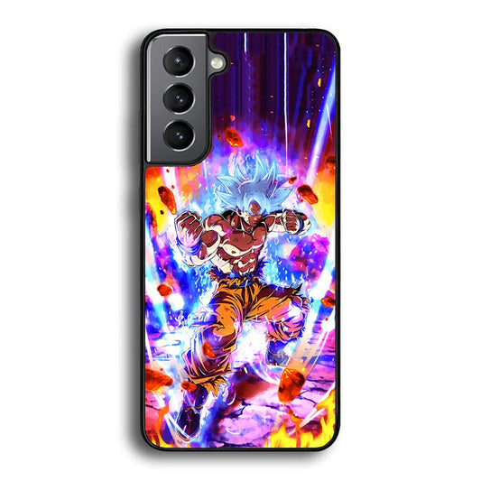 Dragon Ball Z Break The Ground Samsung Galaxy S24 Case-Rubber Black (2D Case)-Oxvistore
