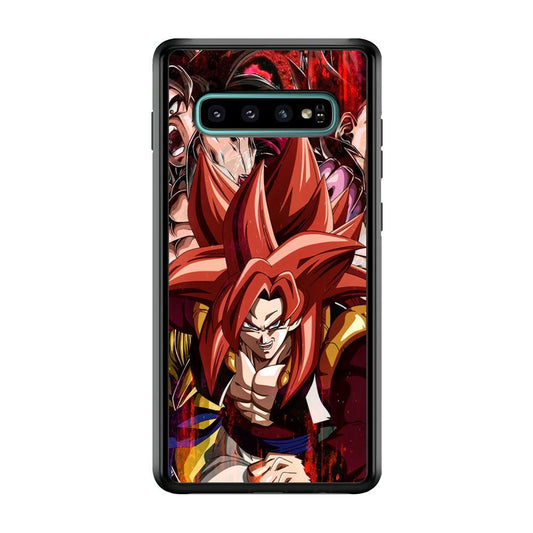 Dragon Ball Z Go Ahead and Fight Samsung Galaxy S10 Case-Rubber Black (2D Case)-Oxvistore
