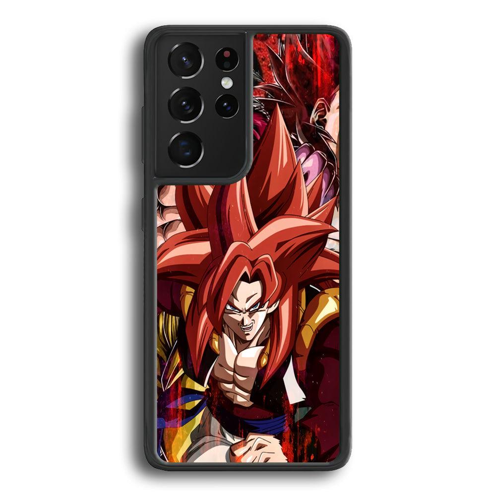 Dragon Ball Z Go Ahead and Fight Samsung Galaxy S23 Ultra Case-Rubber Black (2D Case)-Oxvistore