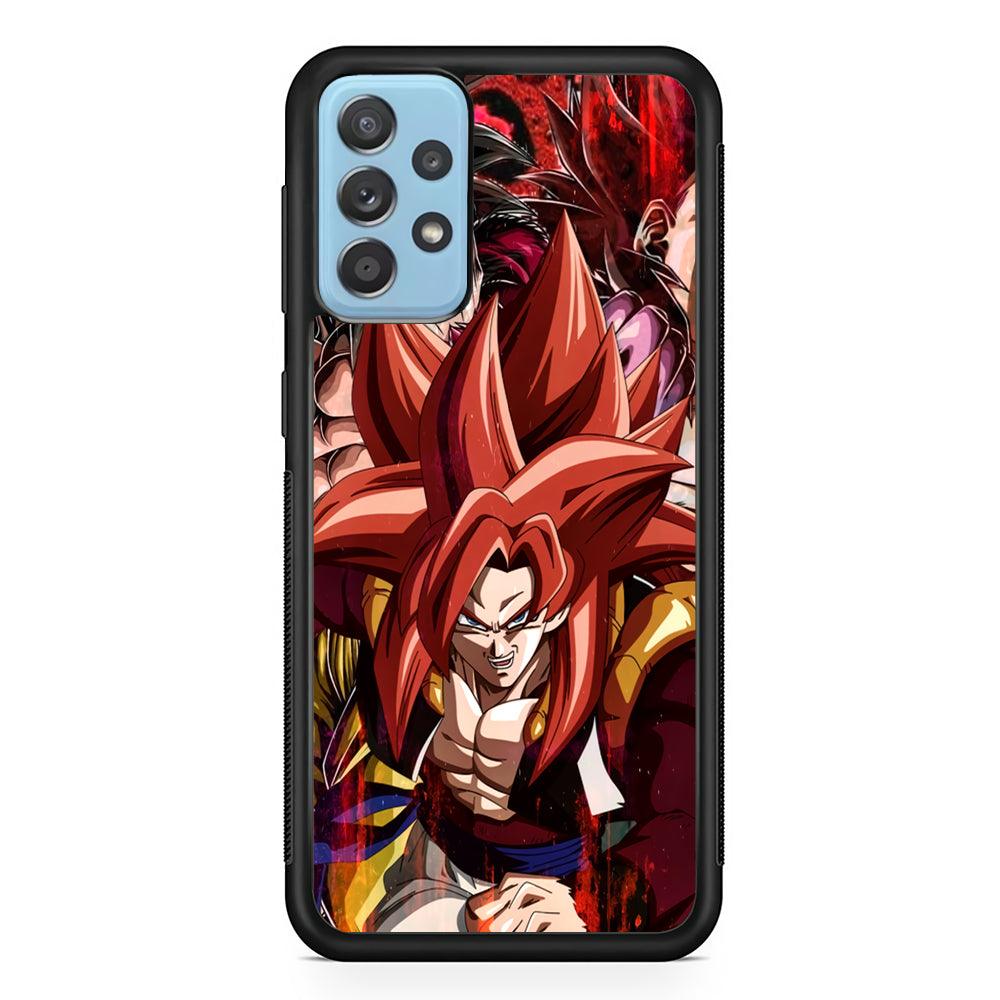 Dragon Ball Z Go Ahead and Fight Samsung Galaxy A72 Case-Rubber Black (2D Case)-Oxvistore