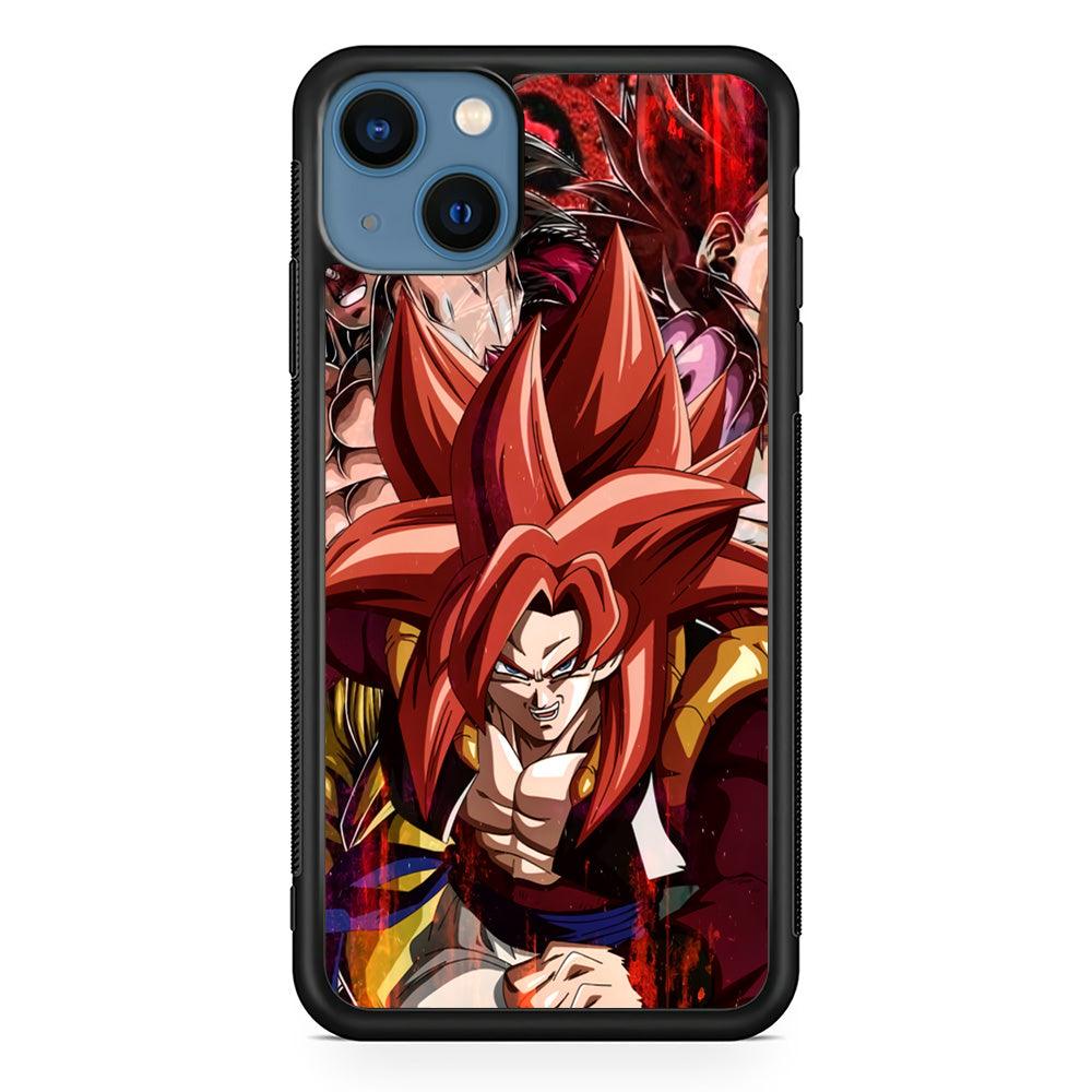Dragon Ball Z Go Ahead and Fight iPhone 15 Case-Rubber Black (2D Case)-Oxvistore