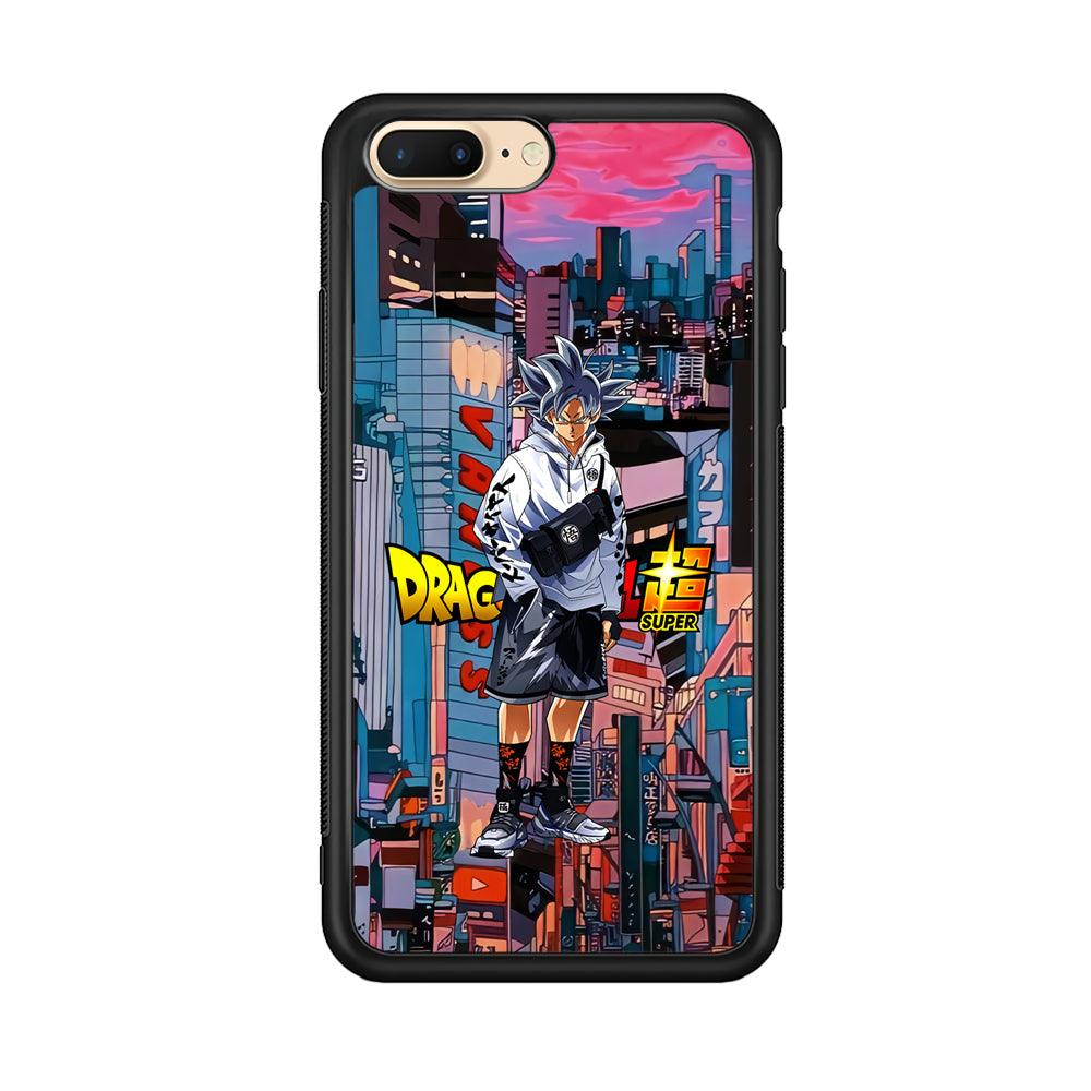 Dragon Ball Z Goku Super Hype iPhone 7 Plus Case-Rubber Black (2D Case)-Oxvistore