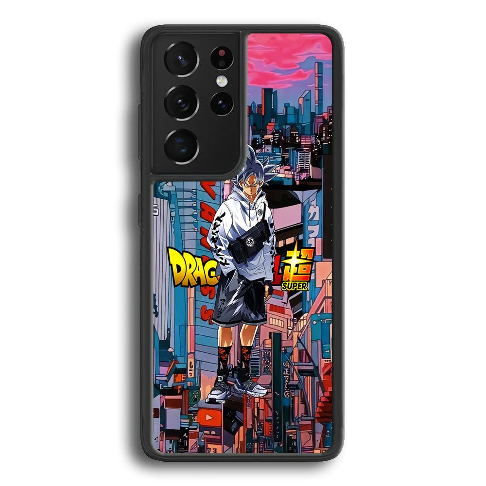 Dragon Ball Z Goku Super Hype Samsung Galaxy S24 Ultra Case-Rubber Black (2D Case)-Oxvistore