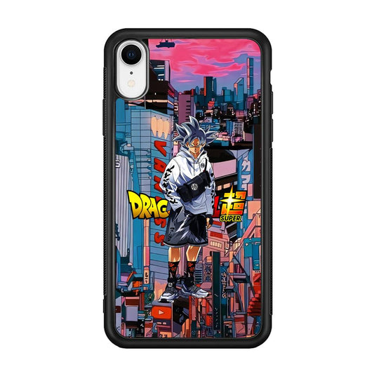 Dragon Ball Z Goku Super Hype iPhone XR Case-Rubber Black (2D Case)-Oxvistore