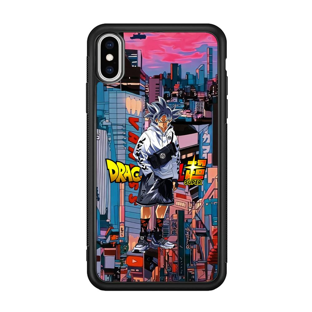 Dragon Ball Z Goku Super Hype iPhone XS Case-Rubber Black (2D Case)-Oxvistore