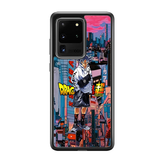 Dragon Ball Z Goku Super Hype Samsung Galaxy S20 Ultra Case-Rubber Black (2D Case)-Oxvistore