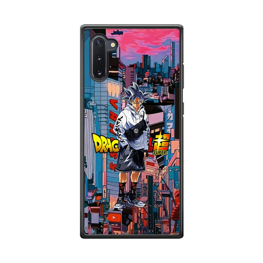 Dragon Ball Z Goku Super Hype Samsung Galaxy Note 10 Case-Rubber Black (2D Case)-Oxvistore