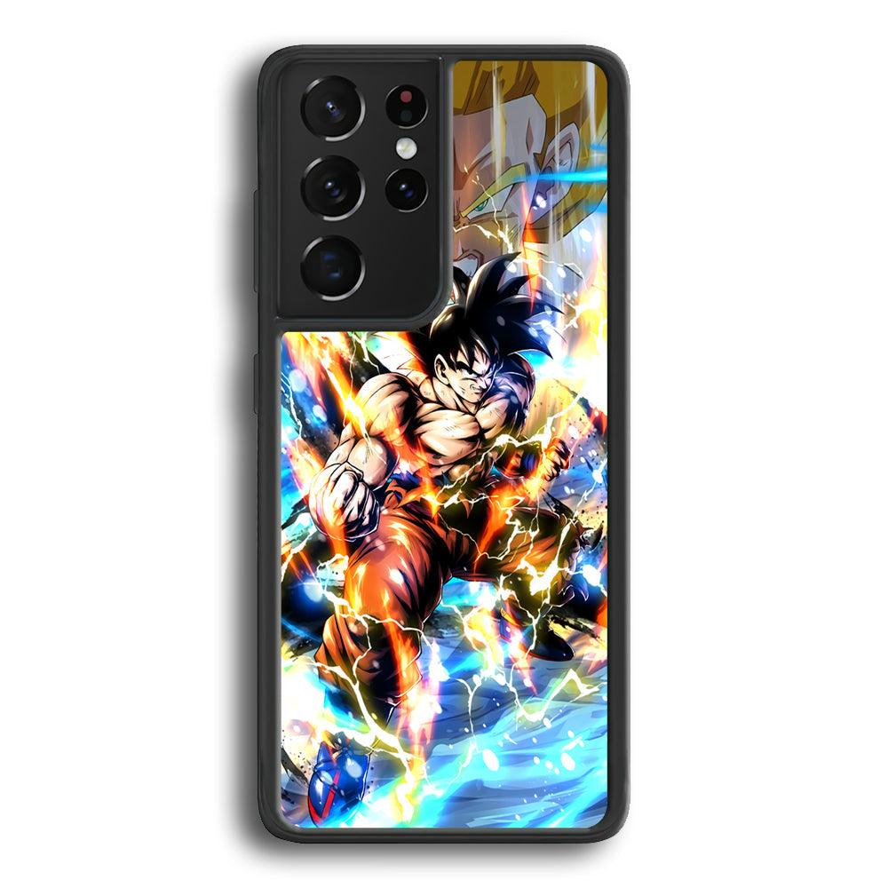 Dragon Ball Z Mighty Muscles Samsung Galaxy S23 Ultra Case-Rubber Black (2D Case)-Oxvistore