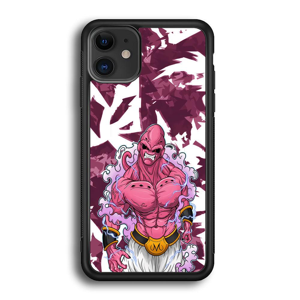 Dragon Ball Z Muscle of Majin Buu iPhone 11 Case-Rubber Black (2D Case)-Oxvistore