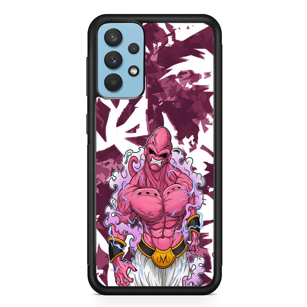 Dragon Ball Z Muscle of Majin Buu Samsung Galaxy A32 Case-Rubber Black (2D Case)-Oxvistore