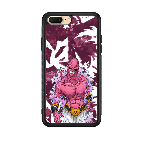 Dragon Ball Z Muscle of Majin Buu iPhone 7 Plus Case-Rubber Black (2D Case)-Oxvistore