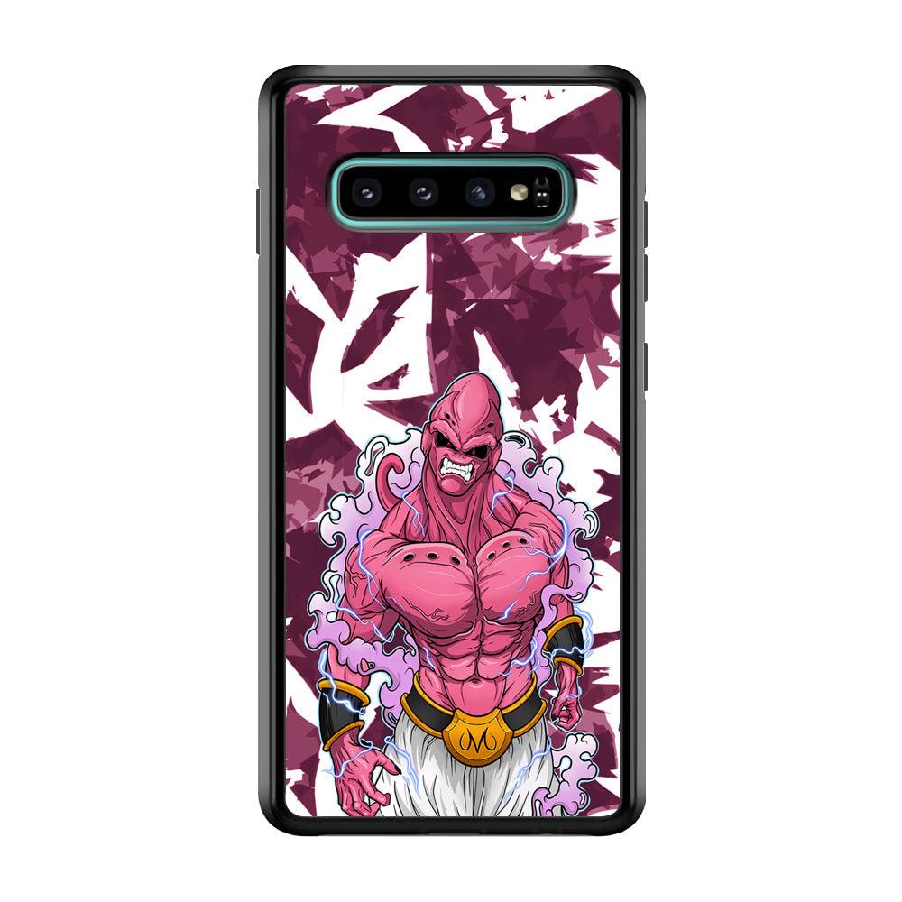 Dragon Ball Z Muscle of Majin Buu Samsung Galaxy S10 Case-Rubber Black (2D Case)-Oxvistore