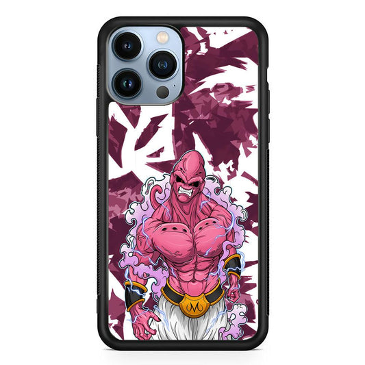 Dragon Ball Z Muscle of Majin Buu iPhone 13 Pro Max Case-Rubber Black (2D Case)-Oxvistore